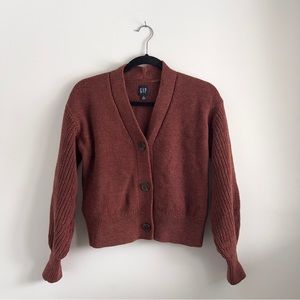 Super cute chunky v-neck cardigan from Gap